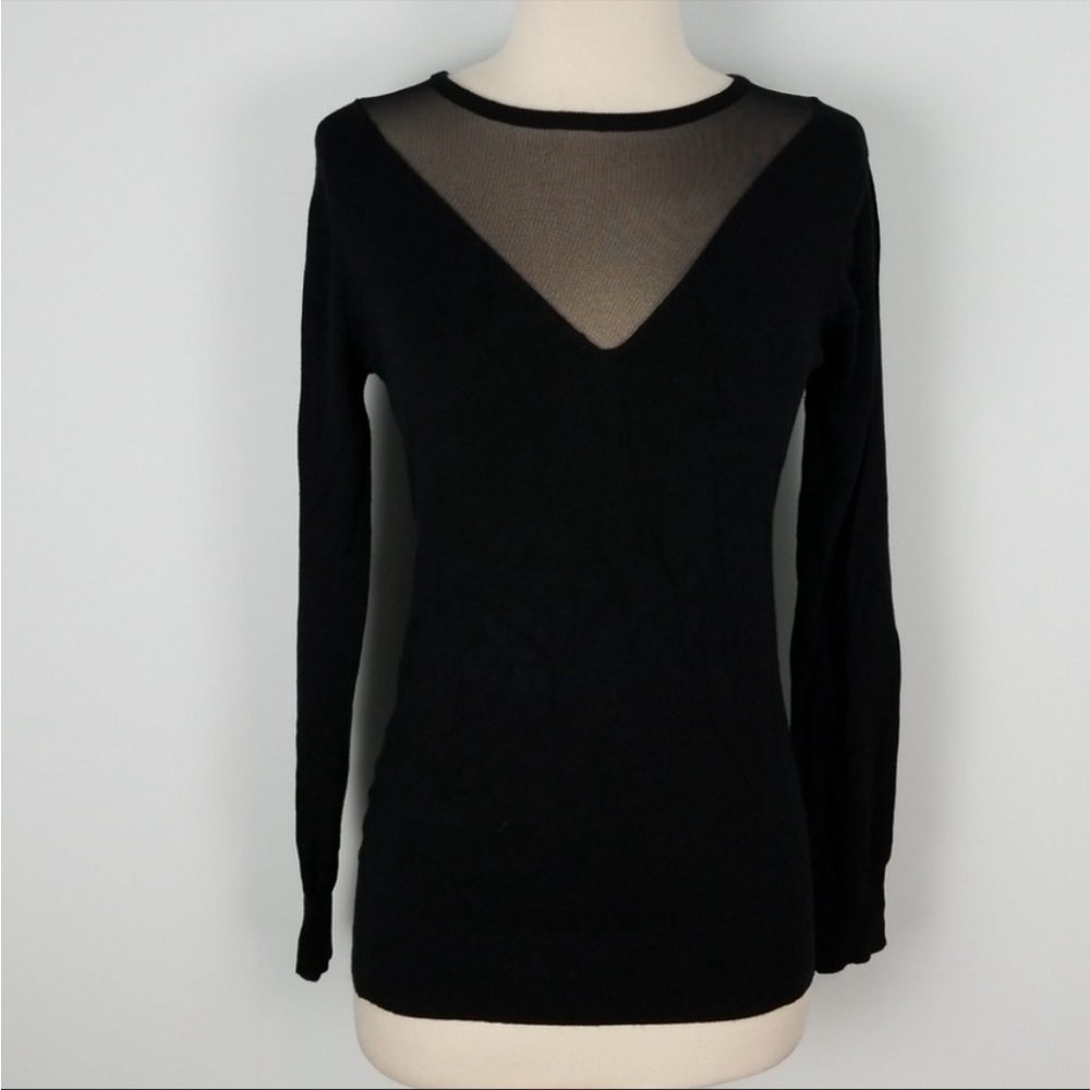 Mesh V Neck Sweater